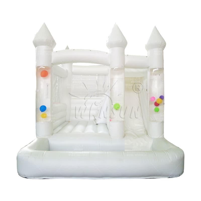 White Elegant Wedding Bounce House Combo